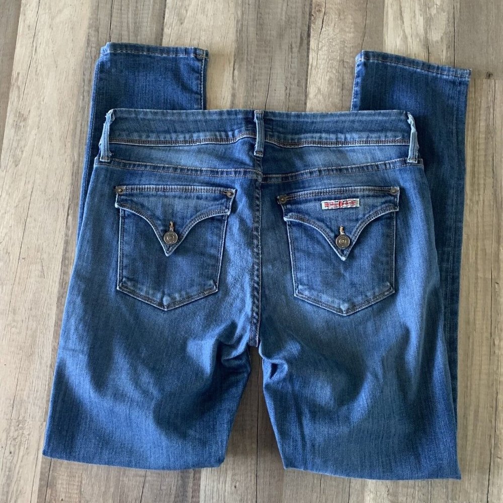 Hudson Women Jeans Nicole Ankle Skinny Size 29 Flap  Button Pockets